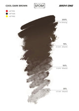 Brovi ONE Cool Dark Brown — shade chart