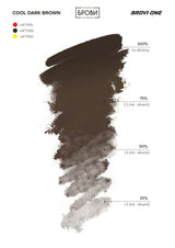 Brovi ONE Cool Dark Brown — shade chart