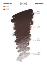 Brovi ONE Dark Brown — shade chart