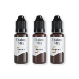 Etalon Mix Magic Trio Set including N1 Hazelnut, N3 Congac, N5 Dark Chocolate igmentbottles 15 ml