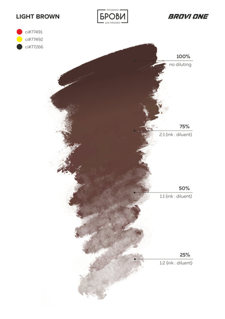 Brovi ONE Light Brown — shade chart