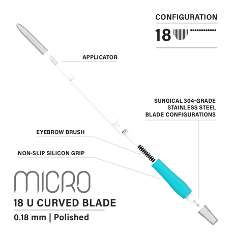 vertix disposable microblading tool u18 0.18mm polished taper