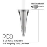 Vertix Pico Curved Magnum - Long Taper - 9 needles, 0.25 mm - CART-969