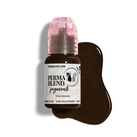 True Brown Perma Blend Pigment for Brow PMU 0.5 oz (15 ml)