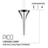Vertix Pico Round Liner - Long Taper - 1 needle, 0.38 mm - CART-968