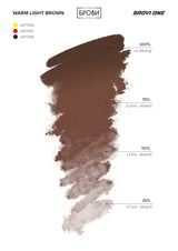 Brovi ONE Warm Light Brown — shade chart
