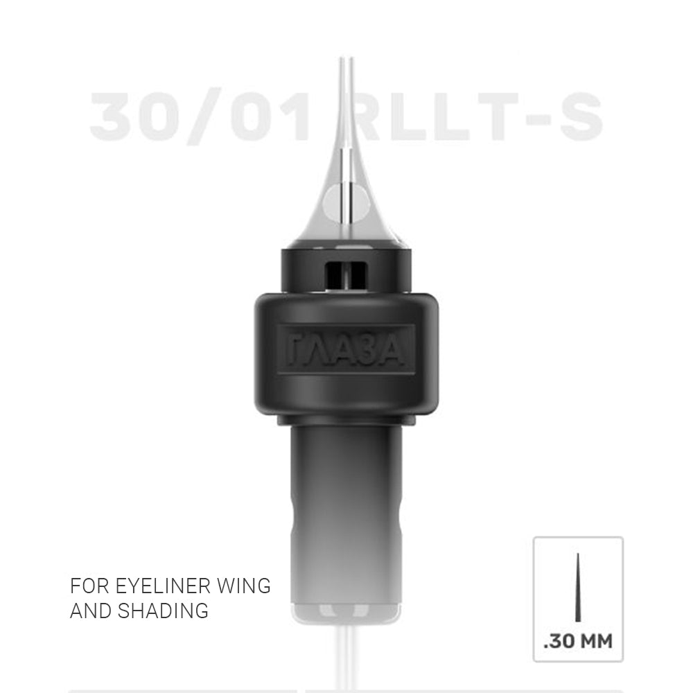 Brovi 1RL 0.30 mm Long Taper, Soft PMU cartridge for eyeliner