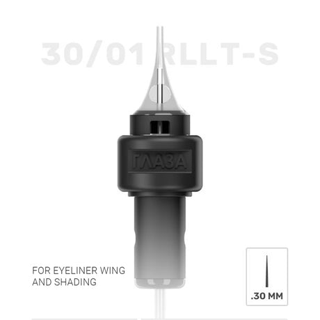 Brovi 1RL 0.30 mm Long Taper, Soft PMU cartridge for eyeliner