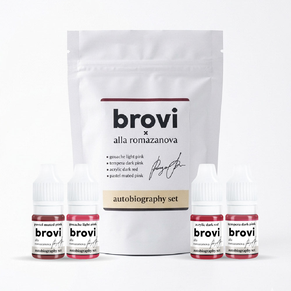Alla Romanova Autobiography Set for Lips Brovi 0.17 fl oz x 4 (5 ml x 4)