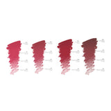 Color charts for the four Brovi Autobiography lip pigment shades