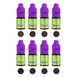 Brovi ONE Inorganic Brow Pigment Set — individual pigment bottles