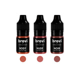 Brovi × Sveta Schwarz Primer Lip Pigment Set — individual pigment bottles