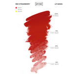 Brovi XOXO Red Strawberry — shade chart