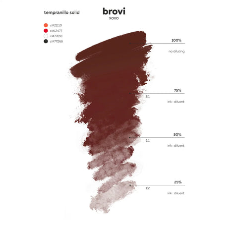 Brovi XOXO Tempranillo Solid — shade chart