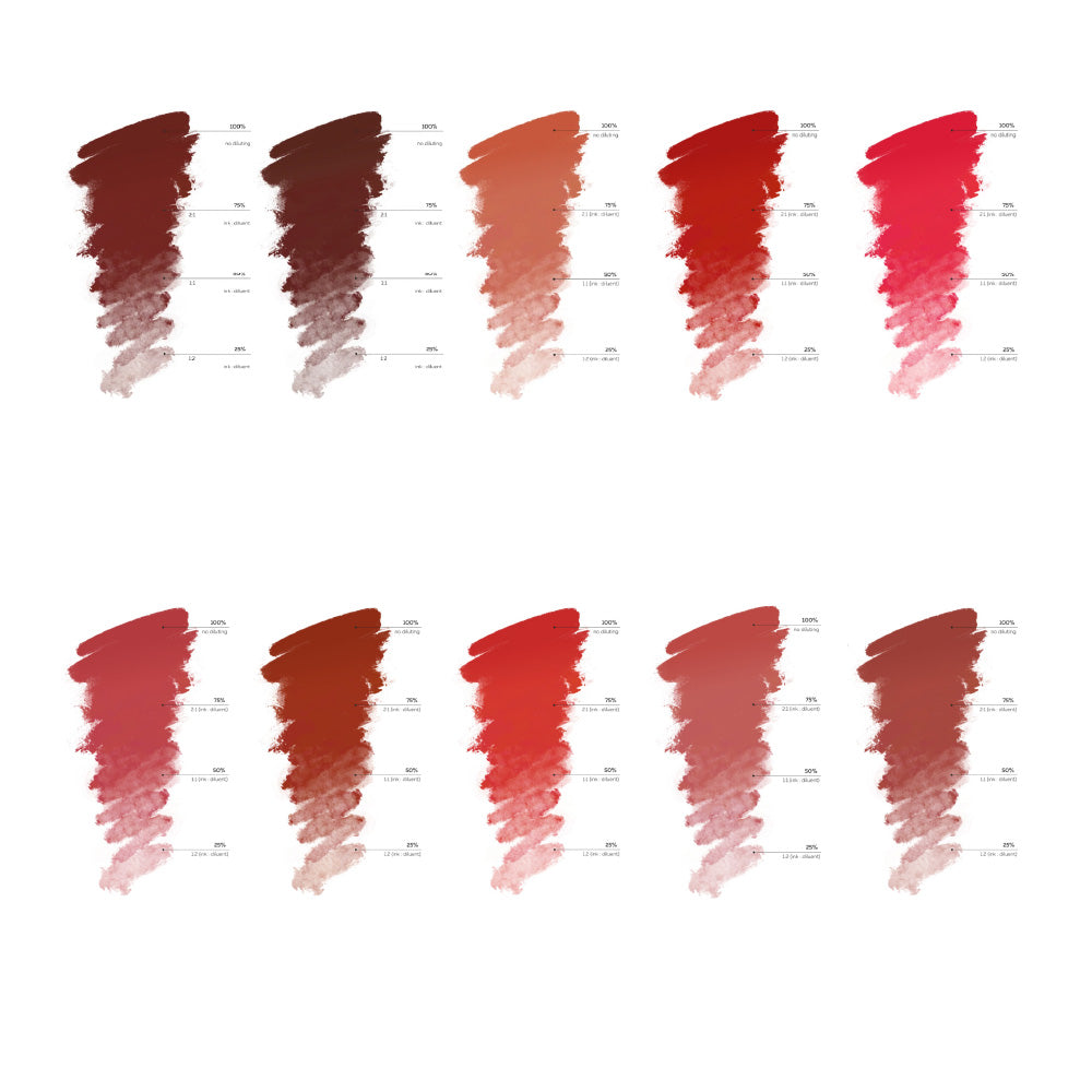 Brovi XOXO Lip Pigment Set — color swatch palette