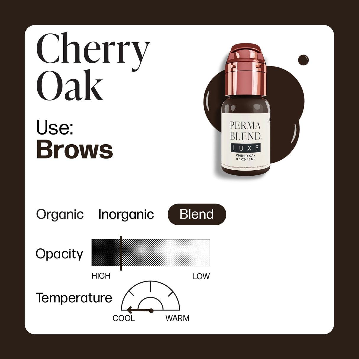 cherry oak luxe perma blend pigment for brow pmu