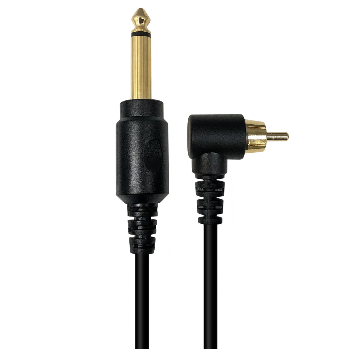 Darklab 90° RCA Cable for PMU Tattoo Machine Gold-plated Terminals 6ft Black