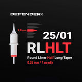 DEFENDERR PMU Cartridge | 25/01/RLHLT (Round Liner Half Long Taper) (20pcs)