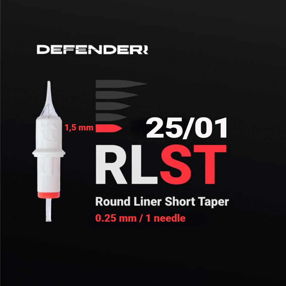 DEFENDERR PMU Cartridge | 25/01/RLST (Round Liner Short Taper) (20pcs)