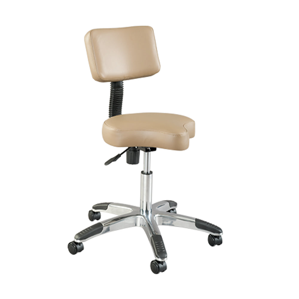 Silhouet-Tone Deluxe Contoured Air-Lift Stool with Backrest