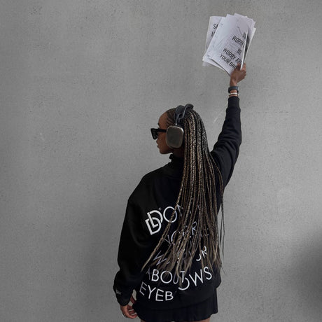 DLDon’t Worry Eyebrows Crewneck Sweatshirt