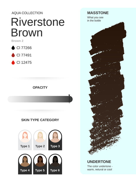 Phi Riverstone Brown PMU Pigment 0.34 fl oz (10ml)