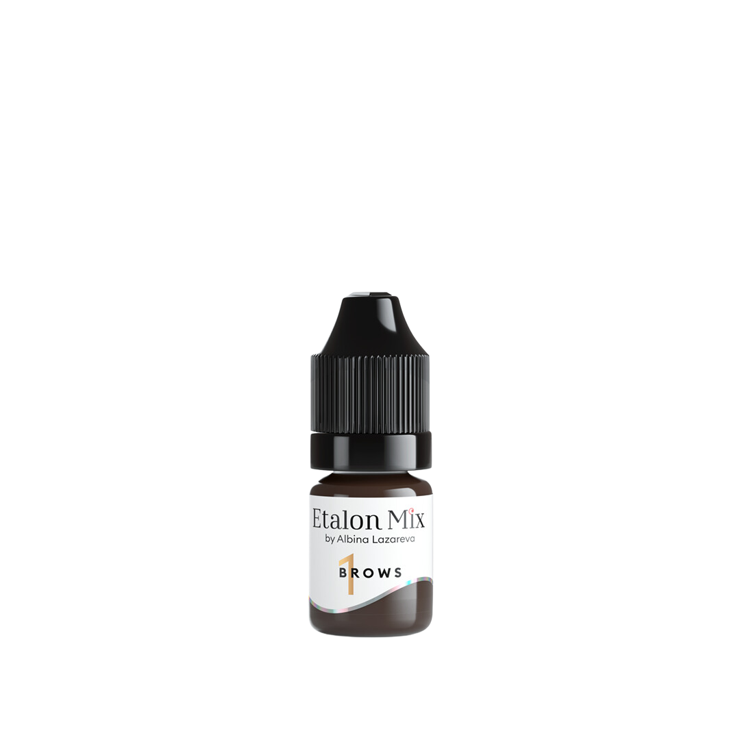 Etalon Mix Hazelnut #1 brow pigment bottle, 5 ml — included in Hybrid Brow Set + Espresso