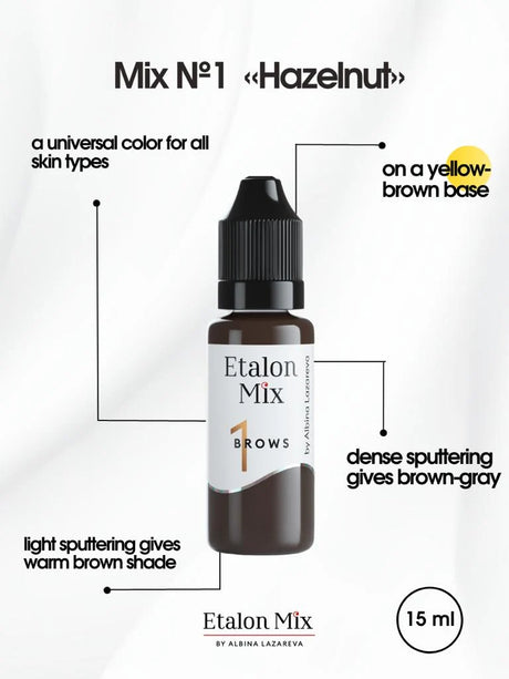 Etalon Mix #1 Hazelnut brow pigment skin swatch