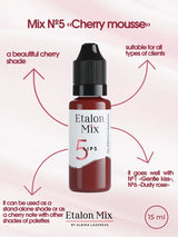 Etalon Mix #5 Cherry Mousse lip pigment healed-result swatch