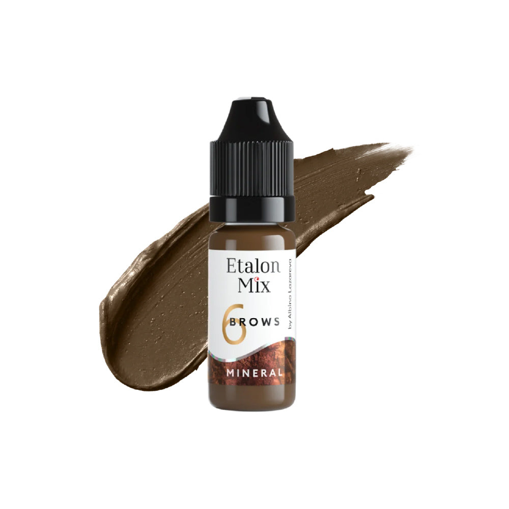 Etalon Mix Taupe #6 mineral brow pigment bottle, 10 ml