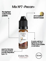 Etalon Mix #7 Pecan brow pigment skin swatch