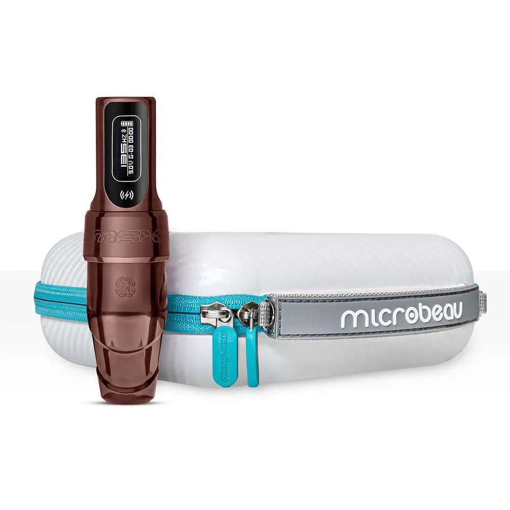 Máquina de pintura Flux S Max Oudwood Brown de 4,5 mm de carrera con batería auxiliar de Microbeau 