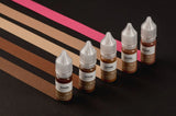 Hanafy Areola collection bottles with pigment swatches