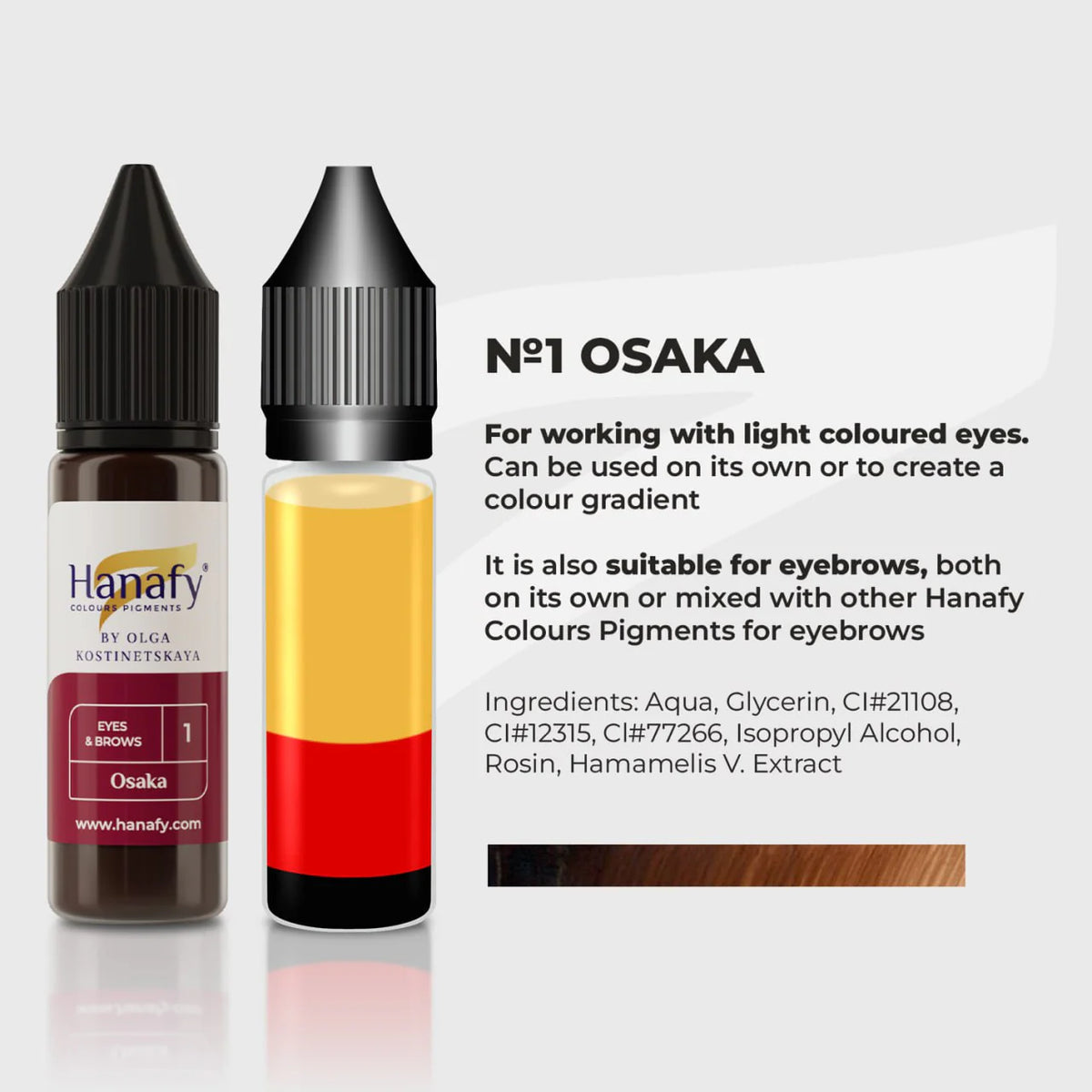 Hanafy Eyes & Brows N1 Osaka Pigment – color composition and shade information