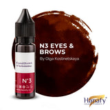 Hanafy Eyes & Brows N3 Geneva Pigment – bottle and color swatch