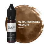 Hanafy Hairstrokes N2 Medium Brow Pigment – bottle and color swatch
