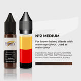 Hanafy Hairstrokes N2 Medium Brow Pigment – color composition and shade information