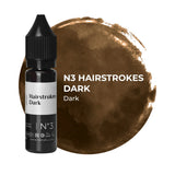 Hanafy Hairstrokes N3 Dark Brow Pigment – bottle and color swatch