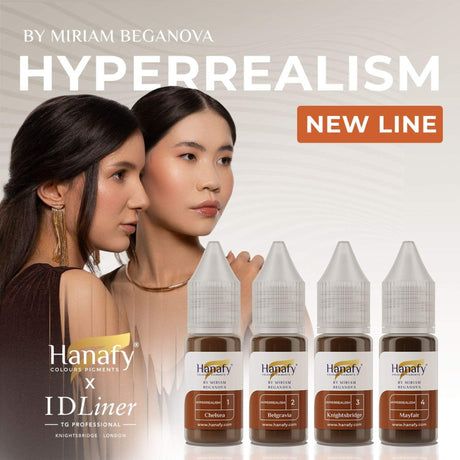 Hanafy HyperRealism brow pigment collection by Miriam Beganova