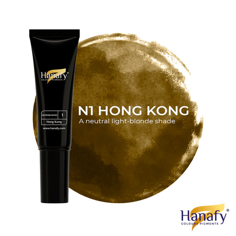 Hanafy Microblading N1 Hong Kong Brow Pigment – tube and color swatch