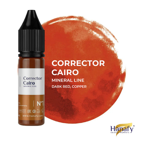 Hanafy Mineral N1 Cairo Corrector – bottle and color swatch