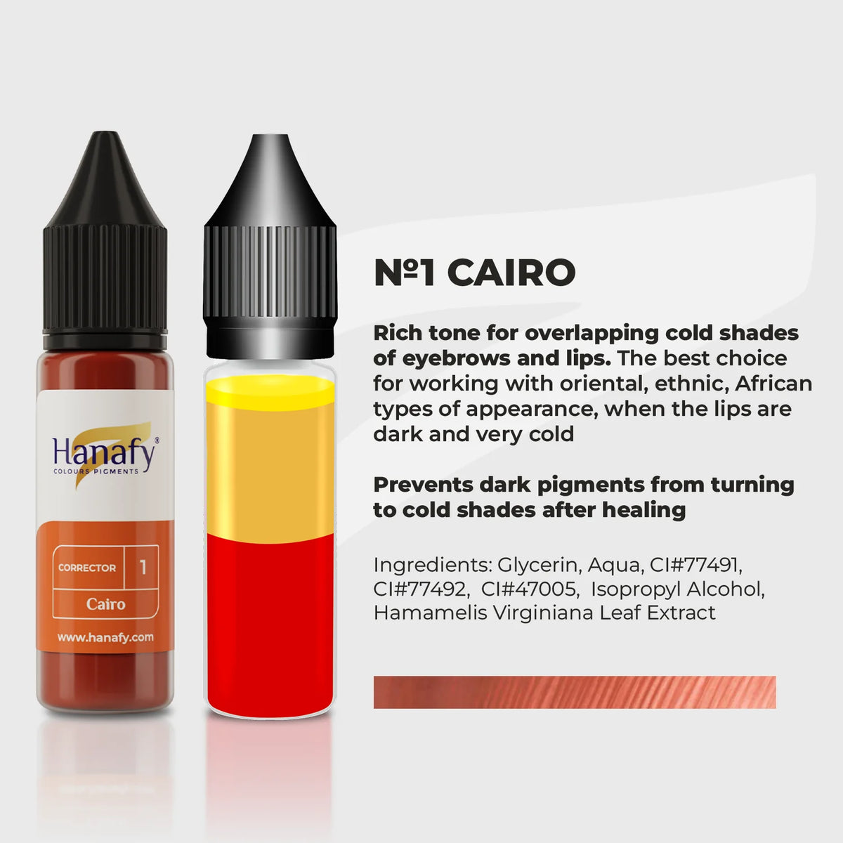 Hanafy Mineral N1 Cairo Corrector – color composition and shade information