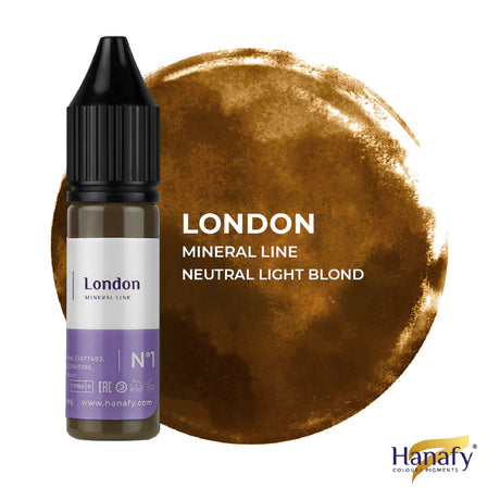 Hanafy Mineral N1 London Brow Pigment – bottle and color swatch