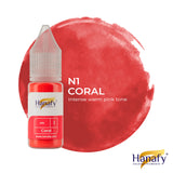 Hanafy N1 Coral Lip Pigment – bottle and color swatch