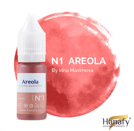 Hanafy N1 Incheon Areola Pigment – bottle and color swatch