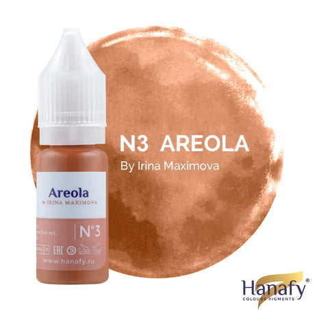 Hanafy N3 Innsbruck Areola Pigment – bottle and color swatch