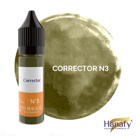 Hanafy N3 Olive Corrector – bottle and color swatch