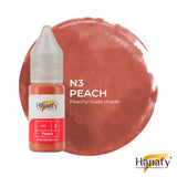 Hanafy N3 Peach Lip Pigment – bottle and color swatch