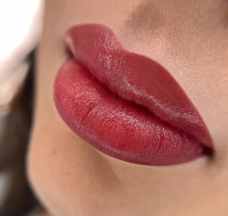 Hanafy N4 Cherry Lip Pigment – lip color application example