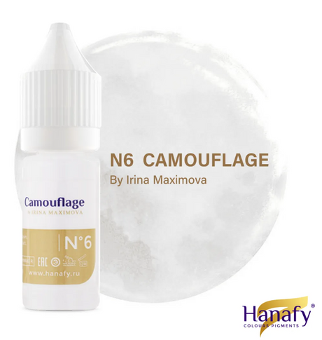 Hanafy N6 Olinda Camouflage Pigment – bottle and color swatch